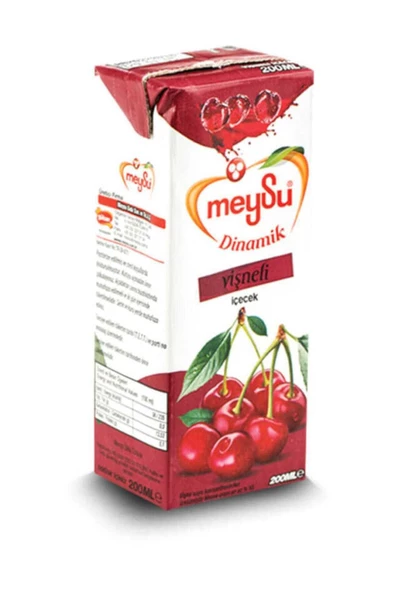 Meyöz Meysu Meyveli İçecek Vişne Tetrapack 200 Ml Koli ( 27 Adet)