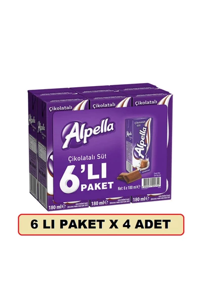 Alpella Çikolatalı Süt 180 Ml X 24 Adet - Resim 2