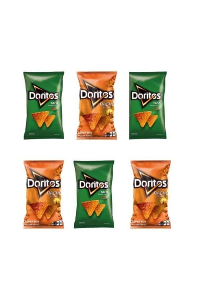 DORİTOS Taco-nacho Karışık Paket Mısır Cipsi 103 Gr X 6 Ad