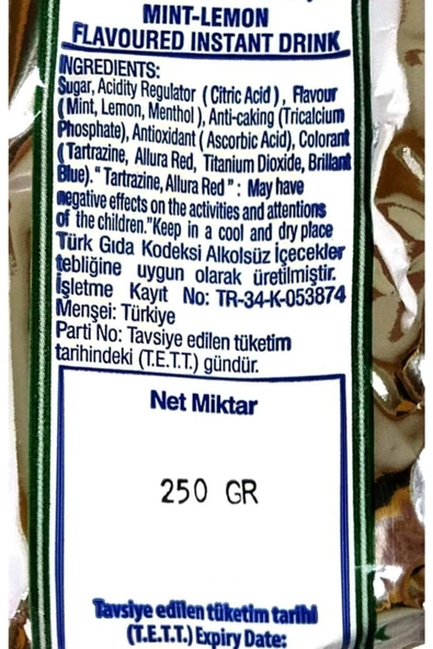 POLI Nane Limon Aromalı içecek Tozu 250 Gr - 2