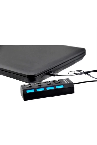 checkmate 4 Port Usb Hub 2.0 Çoklayıcı Anahtarlı Işıklı Çoğaltıcı Switch - 2