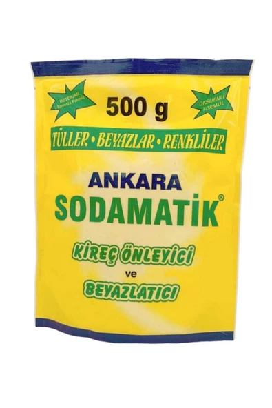 Sodasan Ankara Sodamatik Kireç Önleyici Ve Beyazlatıcı 500 gr (TÜLLER - BEYAZLAR - RENKLİLER)