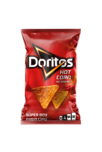 DORİTOS Hot Corn Acı Biberli Süper Boy 113 G ( 8 Adet )
