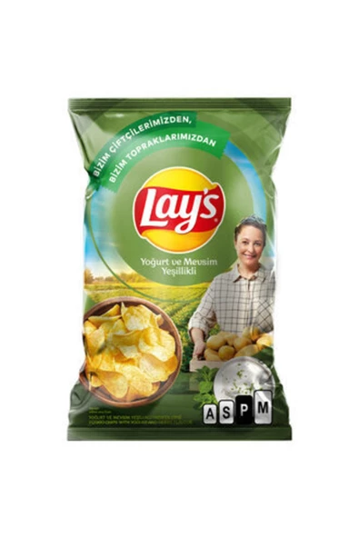 Lay's Yoğurt Mevsim Yeşillikli Patates Cipsi Parti Boy 150 G ( 5 Adet )
