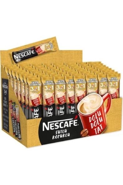 Nescafe Sütlü Köpüklü 3'ü 1 Arada 144 Adet 17,5 G