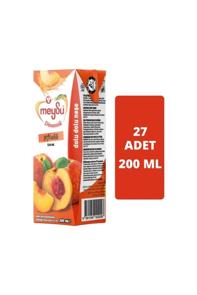 Meysu Dinamik Şeftalili Içecek 200 Ml 27 Li Koli