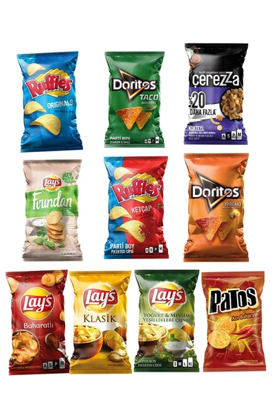 DORİTOS 10 Parça Karma Karışık Cips Paketi( Süpriz Hediyeli ) Versiyon 1 Karma Cips - 2