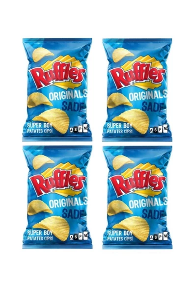 DORİTOS Doritos Ruffles Orjinal Sade Patates Cips 4 Adet x 107 Gram