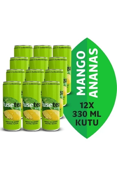 Fuse Tea Mango Ve Ananas Aromalı Içecek Soğuk Çay 330 Ml X 12 Adet