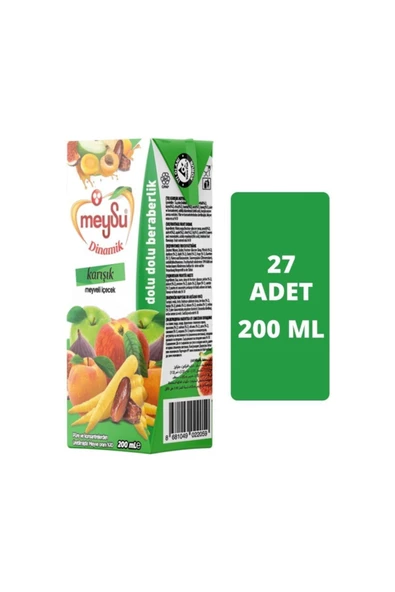 Meysu Dinamik Karışık Meyveli Içecek 200 ml 27 Li Koli