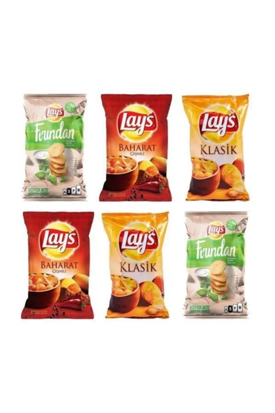Lay's Baharat-fırından-klasik Karışık Gurup Cips 103 Gr X 6 Ad