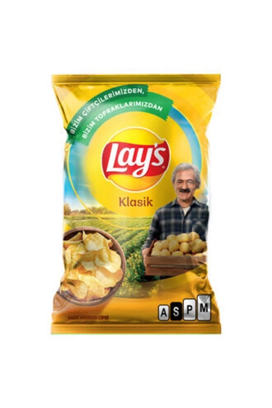 Lay's Klasik Sade Patates Cipsi Süper Boy 107 G ( 8 Adet )