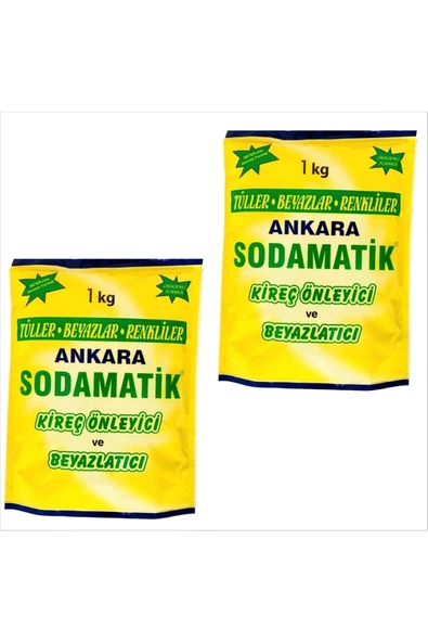 ankara sodamatik Kireç Önleyici Ve Beyazlatıcı 1 Kg  2 Adet