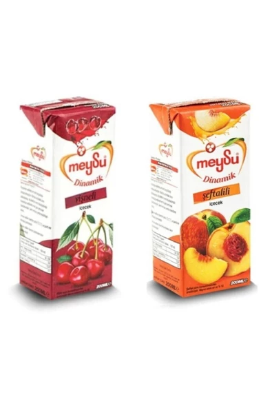 Meysu 200 Ml Meyve Suyu 27 Vişne + 27 Şeftali