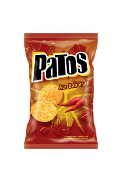 Patos Acı Baharat Aromalı Çeşnili Mısır Cipsi 109 G ( 8 Adet )
