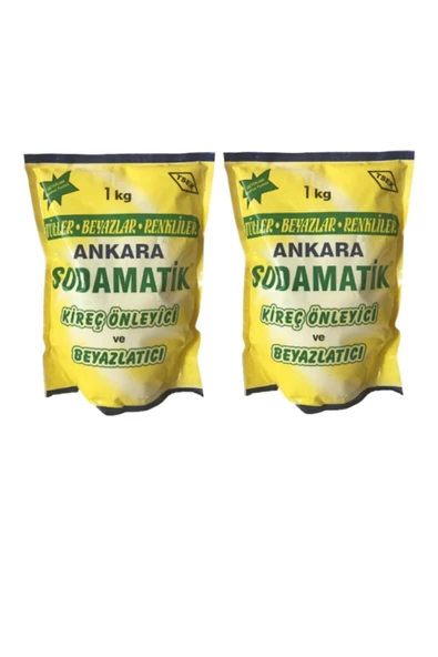 Ankara Sodamatik (1 Kg X 2) Kireç Önleyici Ve Beyazlatıcı (tüller-beyazlar-renkliler)