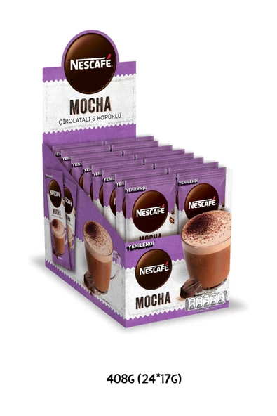 Nescafe Mocha Çikolatalı ve Köpüklü Çözünebilir Kahve Karışımı 24*17Gr