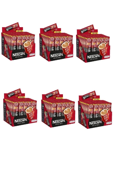 Nescafe Original 3'ü 1 Arada Hazır Kahve 624 gr 48'li Paket 6 Adet