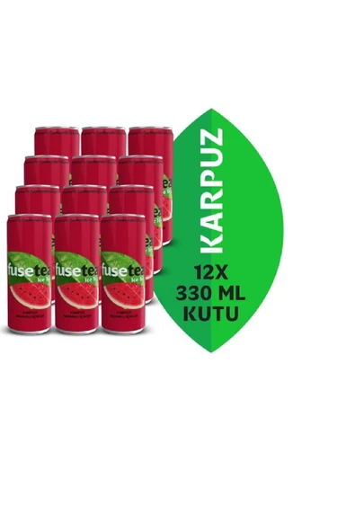 Fuse Tea Karpuz Aromalı Içecek Soğuk Çay 330 Ml X 12 Adet