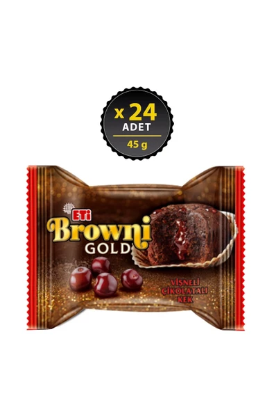 Eti Browni Gold Vişneli Kek 45 g x 24 Adet