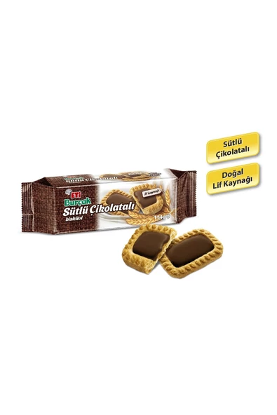 Eti Burçak Sütlü Çikolatalı Bisküvi 114 g x 12 Adet - 3