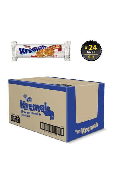 Eti Kremalı Sandviç Bisküvi 61 g x 24 Adet - 2