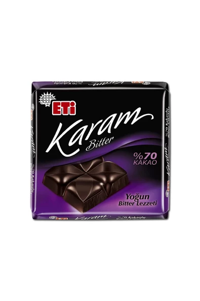Eti Karam %70 Kakaolu Bitter Çikolata 60 g x 6 Adet - 4