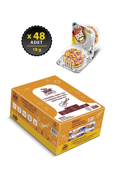 Eti Puf Renkli Bisküvi 18 g x 48 Adet - 2