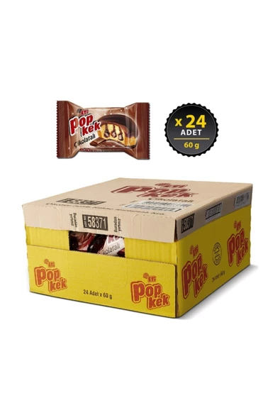 Eti Popkek Çikolatalı 60 Gr X 24 Adet