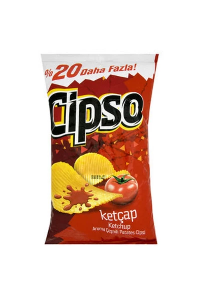 Cipso Tırtıklı Ketçap Cips Partı Boy 150 G ( 8 Adet )