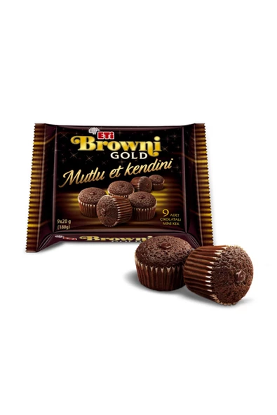 Eti Browni Gold Çikolata Soslu Mini 180 g x 12 Adet