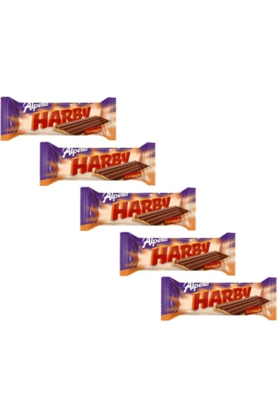 Alpella Harby Karamelli Bisküvi 25 Gr. X 5 Adet