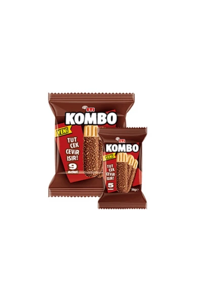 Eti Kombo Hindistan Cevizi ve Çikolata Kaplamalı Bisküvi 56 g x 18 Adet