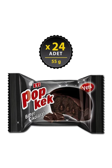 Eti Popkek Bitter Çikolatalı Kek 55 g x 24 Adet