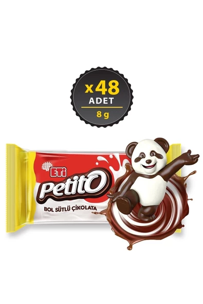 Eti Petito Bol Sütlü Çikolata 8 g x 48 Adet