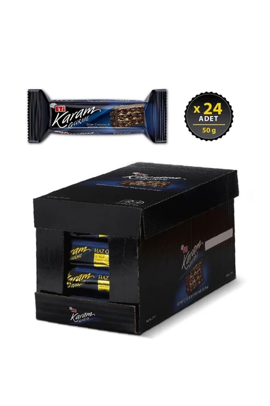Eti Karam Gurme Bitter Çikolatalı Gofret 50 g x 24 Adet - 2