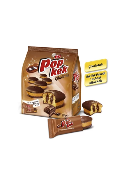 Eti Popkek Mini Çikolatalı Kek 180 g x 10 Adet - 3