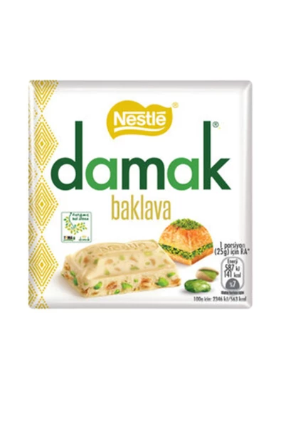 Nestle Damak Baklava Kare Çikolata 60 Gr 6'lı Paket