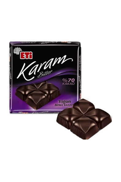 Eti Bitter %70 Kare Çikolata 60 gr - 2