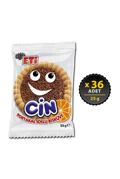 Eti Cin Portakallı 25 g x 36 Adet