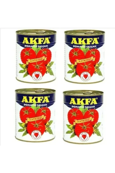 AKFA ÇAY Akfa Domates Salçası Teneke 4 X 830 G