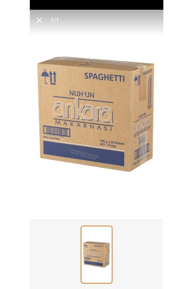 Nuh'un Ankara Makarnası Spagetti 500 Gr 20 Adet