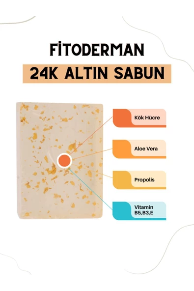Fitoderman Doğal E Vitaminli & 24k Altın Yüz Sabunu 150 gr - 2