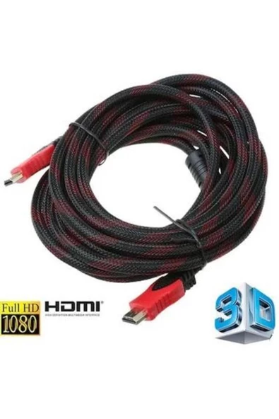 GELDEGELSİN HDMİ Kablosu 10 Metre LCD Laptop FULLHD Ara Bağlantı Erkek-Erkek TV Kablo Ps3 Ps4 Xbox U