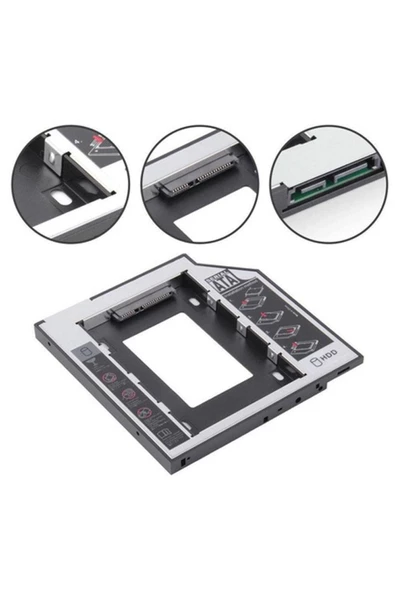 Vigor 9.5mm Sata Hdd Harddisk Caddy Kızak Kutu Laptop Ssd Notebook Ikinci Hdd Takma - 3