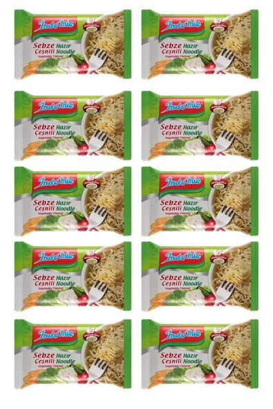 İndomie Indomie 10'lu Sebzeli Aromalı Hazır Noodle. 10lunoodlesebzeli. Defne Market