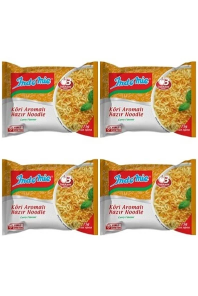 İndomie Indomıe Paket Körili Noodle 75 gr 4 Adet