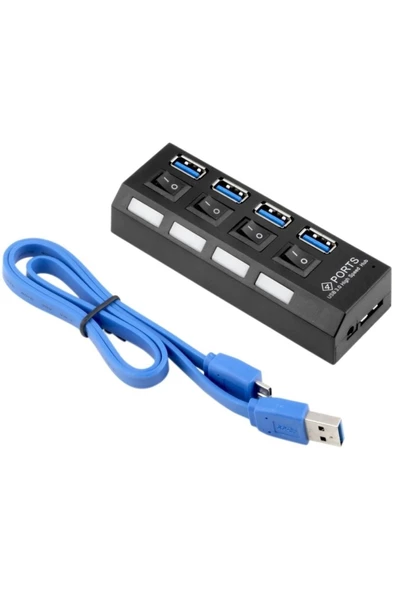 Alfais 5134 4 Port Usb 2.0 Hub Çoğaltıcı Çoklayıcı Switch Splitter Çoklama Çoklu Cihaz Bağlama