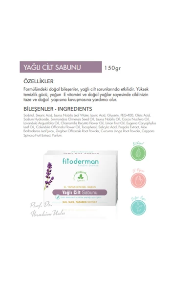 Fitoderman Doğal Yağ Dengeleyici, Onarıcı Yağlı Cilt Bakım Sabunu 150 gr