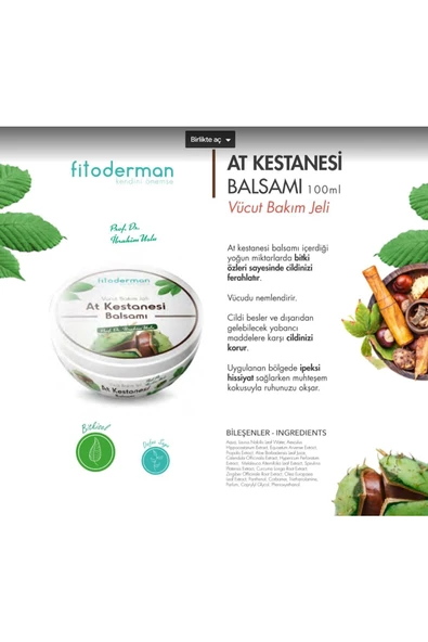 Fitoderman Cilt Bariyer Güçlendirici & Ekstra Nem Içerikli & Besleyici Bitkisel At Kestanesi Balsamı 100 Ml - 2